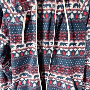 Chubbies Festive Fleece Jacket - Blue and Red
